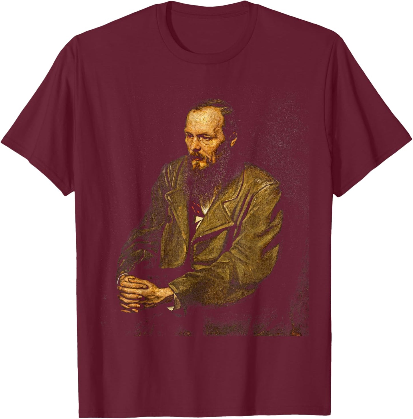 Fyodor Mikhailovich Dostoevsky T-Shirt - T-Shirt | Maroon
