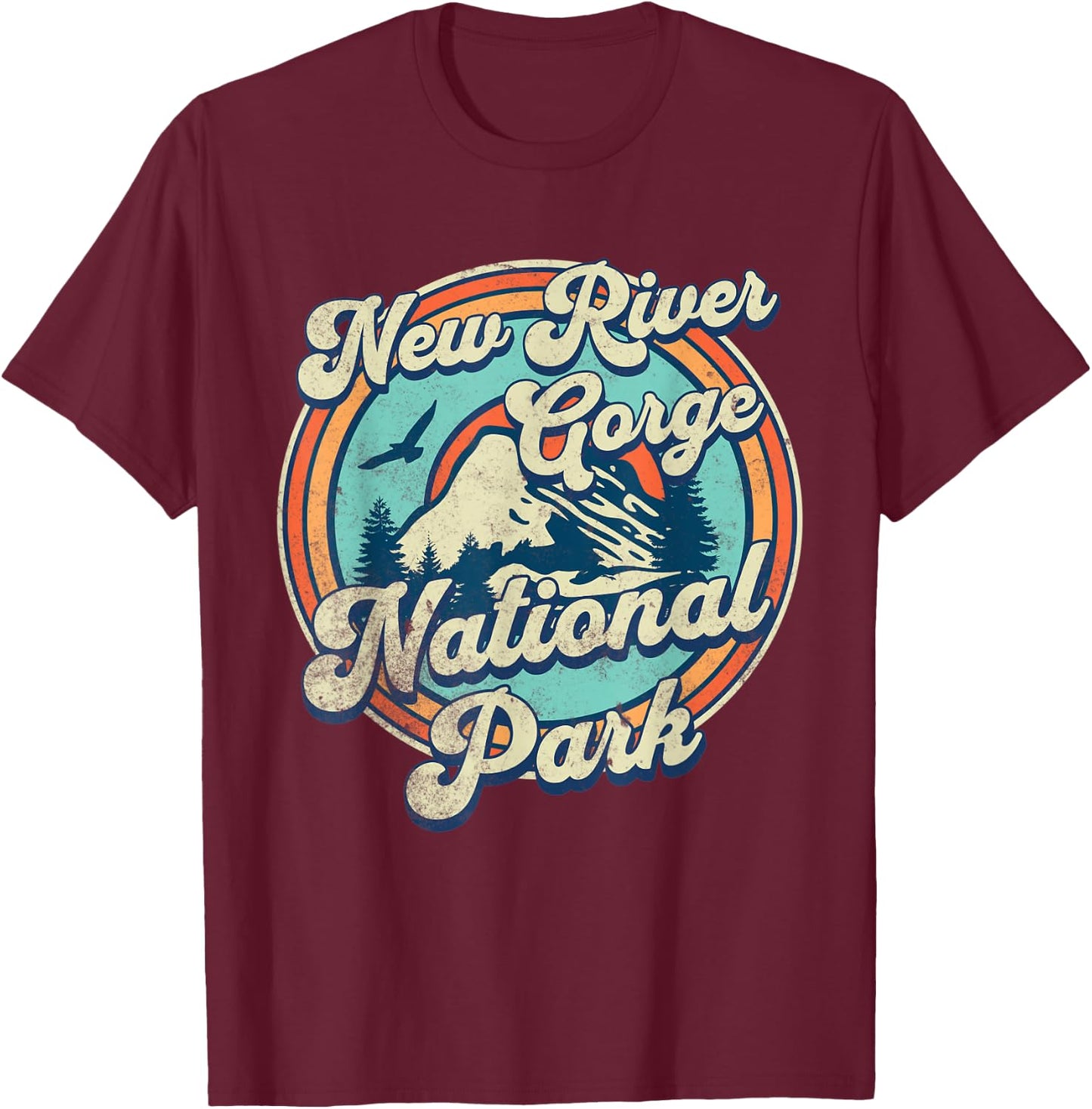 New River Gorge National Park T-Shirt - T-Shirt | Maroon
