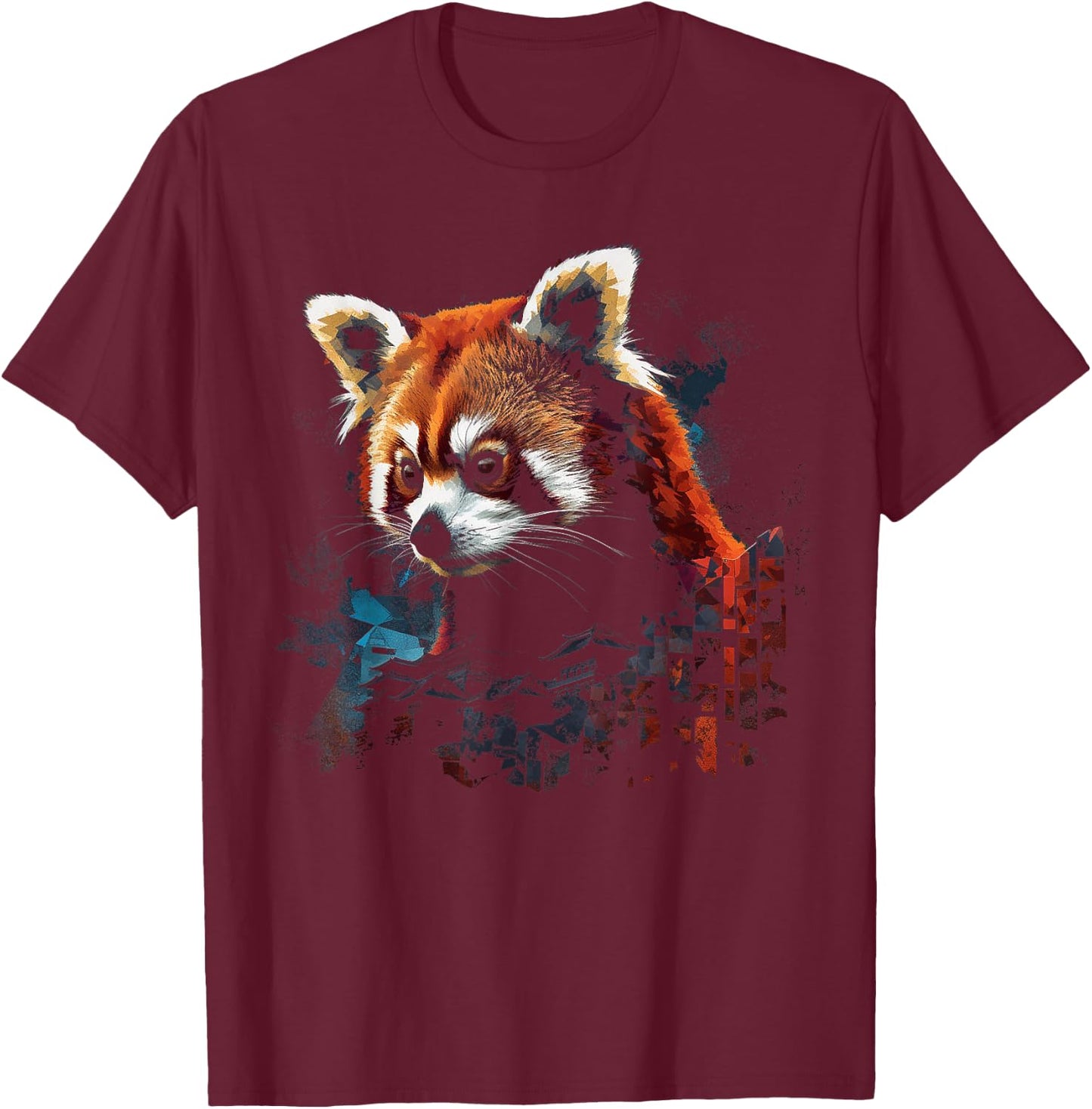 Red Panda Lover Artwork | Animal Motif Red Panda T-Shirt - T-Shirt | Maroon