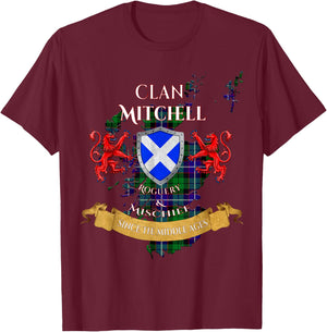 Mitchell Scottish Family Clan Middle Ages Mischief T-Shirt - T-Shirt | Maroon