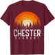 Chester Vermont VT Shirt Vintage 70s 80s 90s Retro City Gift T-Shirt - T-Shirt | Maroon