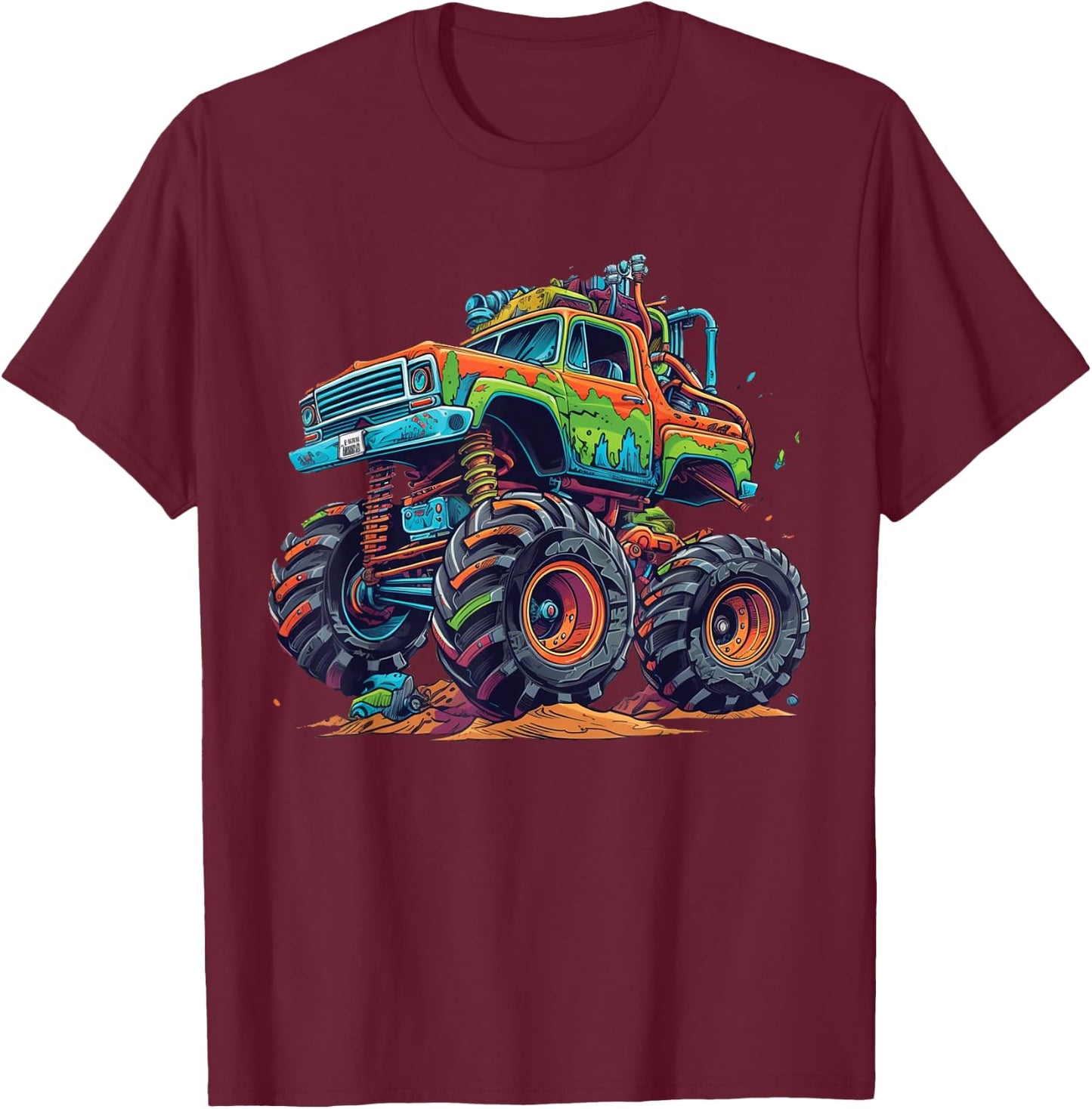 Monster Truck for toddlers Youth & Adults T-Shirt - T-Shirt | Maroon