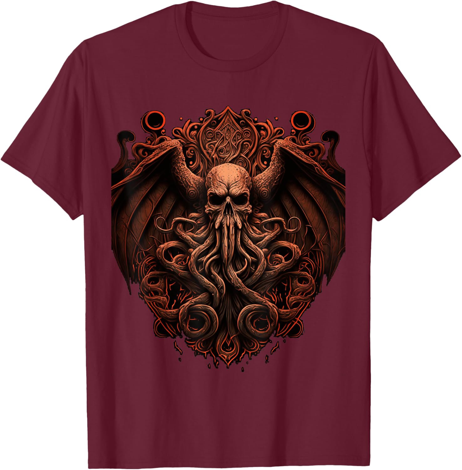 Cthulhu Lovecraft | Horror Cthulhu Myth | Entity of Cthulhu T-Shirt - T-Shirt | Maroon
