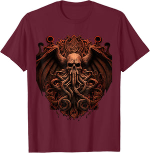 Cthulhu Lovecraft | Horror Cthulhu Myth | Entity of Cthulhu T-Shirt - T-Shirt | Maroon