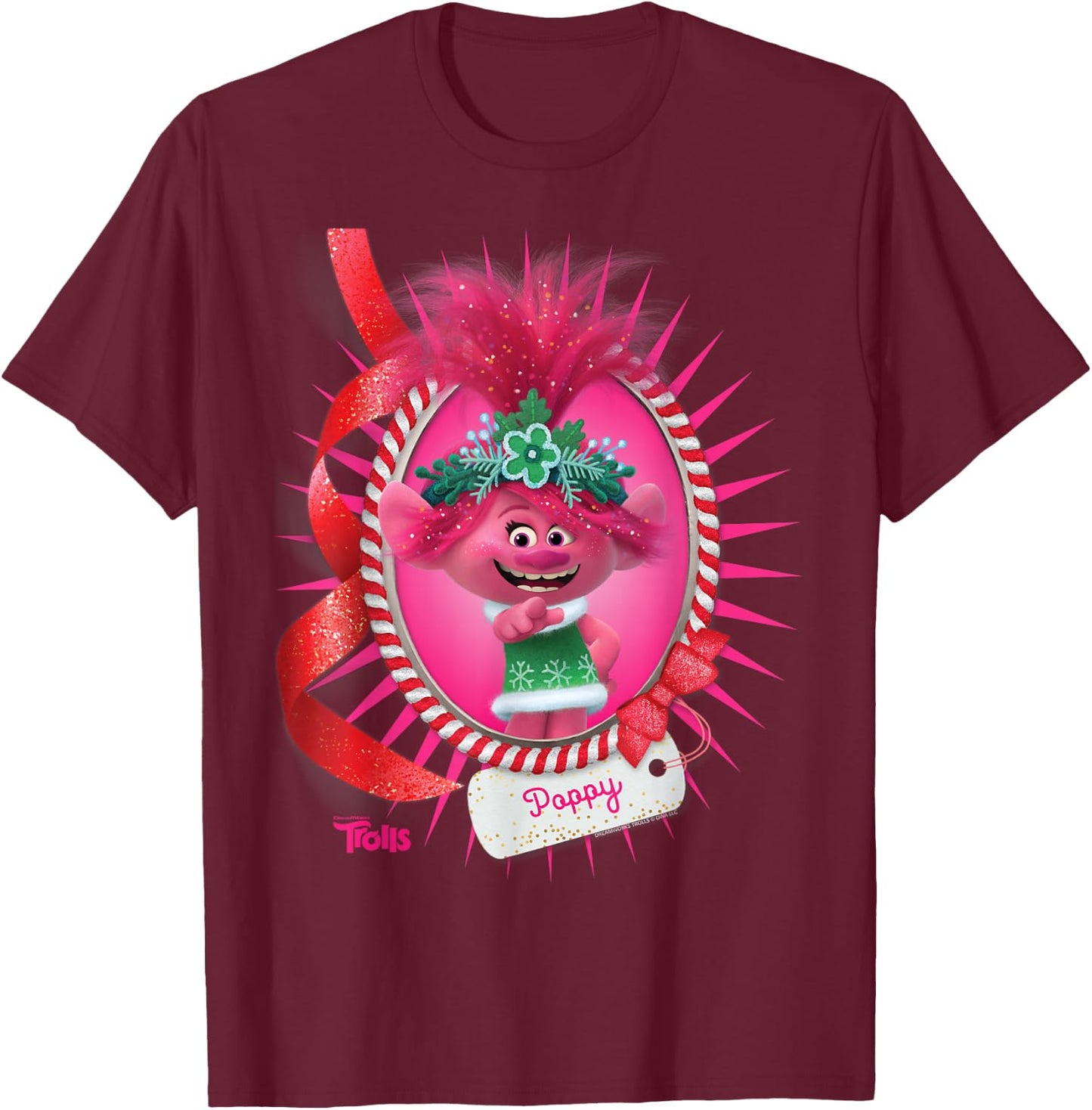 DreamWorks Trolls Poppy Holiday T-Shirt - T-Shirt | Maroon