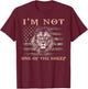 I'm Not One Of The Sheep Patriotic Lions American Flag T-Shirt - T-Shirt | Maroon