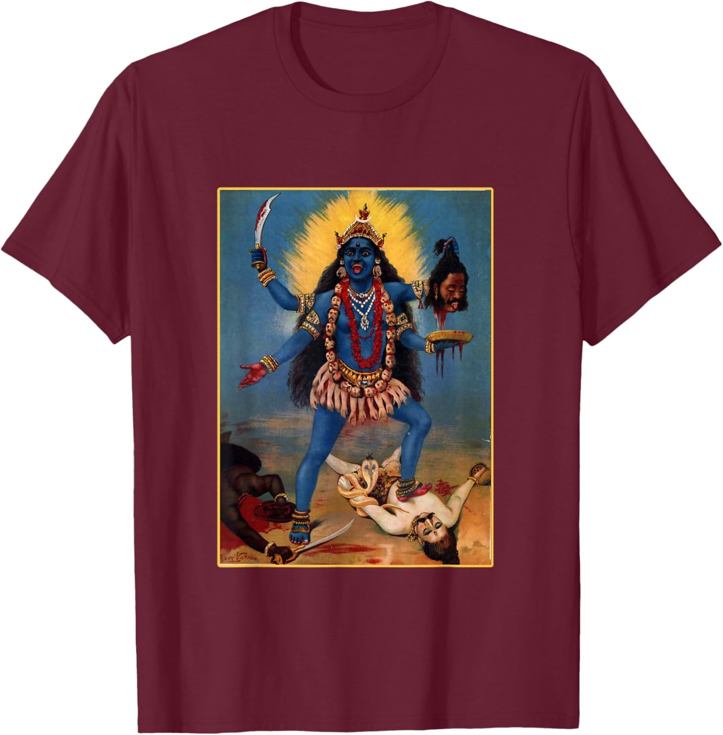 Ma Kali The Divine Mother T-Shirt - T-Shirt | Maroon