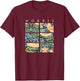 Strawberry Thief William Morris Arts and Craft Style Pattern T-Shirt - T-Shirt | Maroon