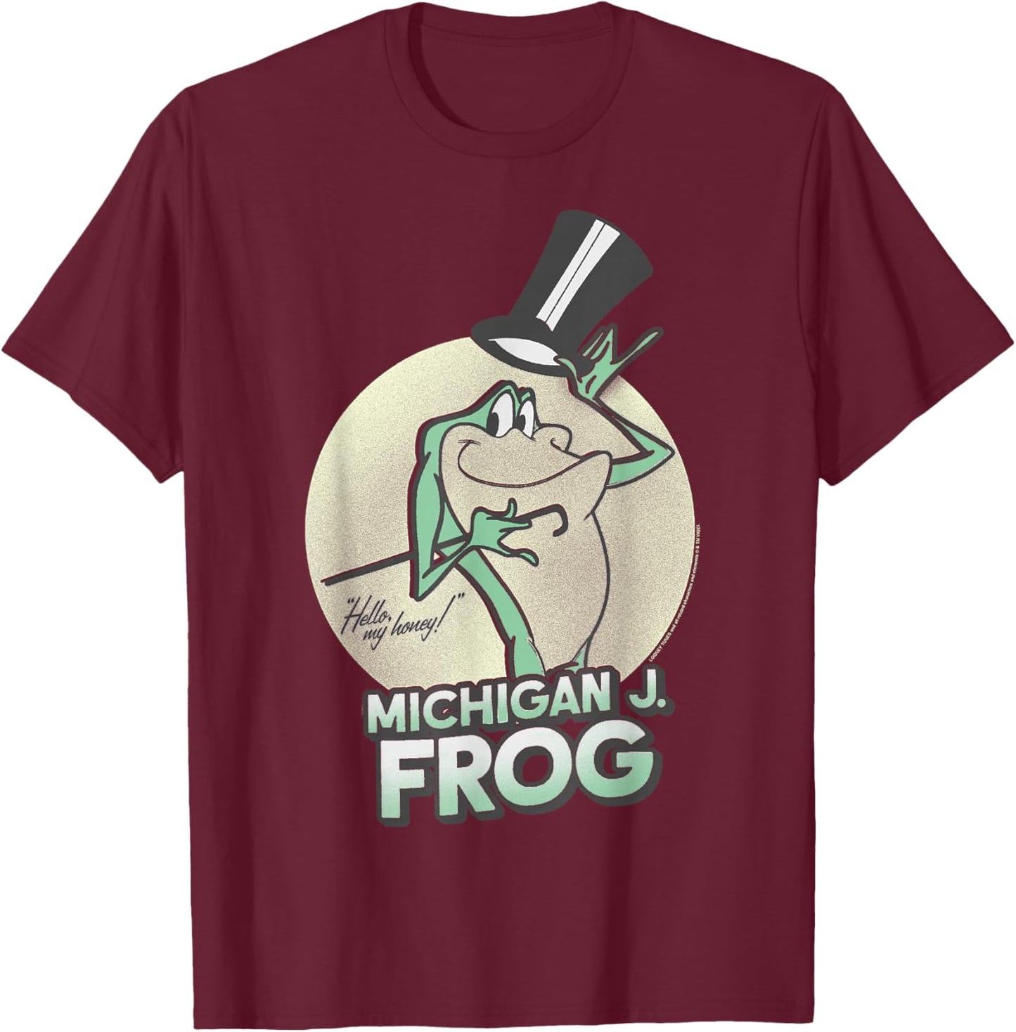 Looney Tunes Michigan J. Frog Classic Cartoon Iconic Logo T-Shirt - T-Shirt | Maroon