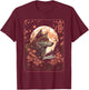 Japanese Hokkaido Wolf and Moon, Nature Art Women, Men T-Shirt - T-Shirt | Maroon