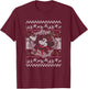 Disney Mickey and Friends Christmas Plaid Ugly Sweater T-Shirt - T-Shirt | Maroon