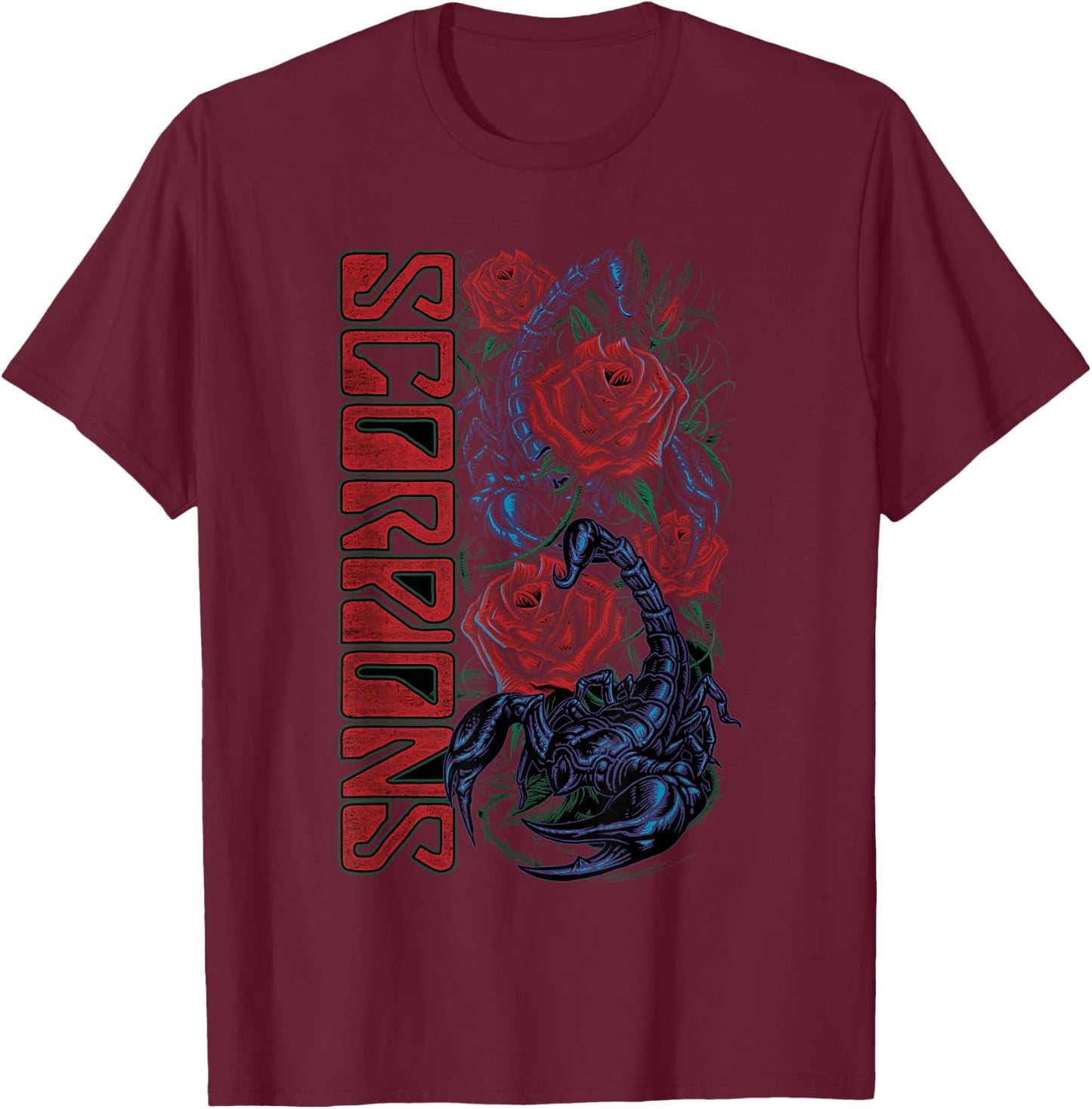 Official Scorpions Black Ballad T-Shirt - T-Shirt | Maroon
