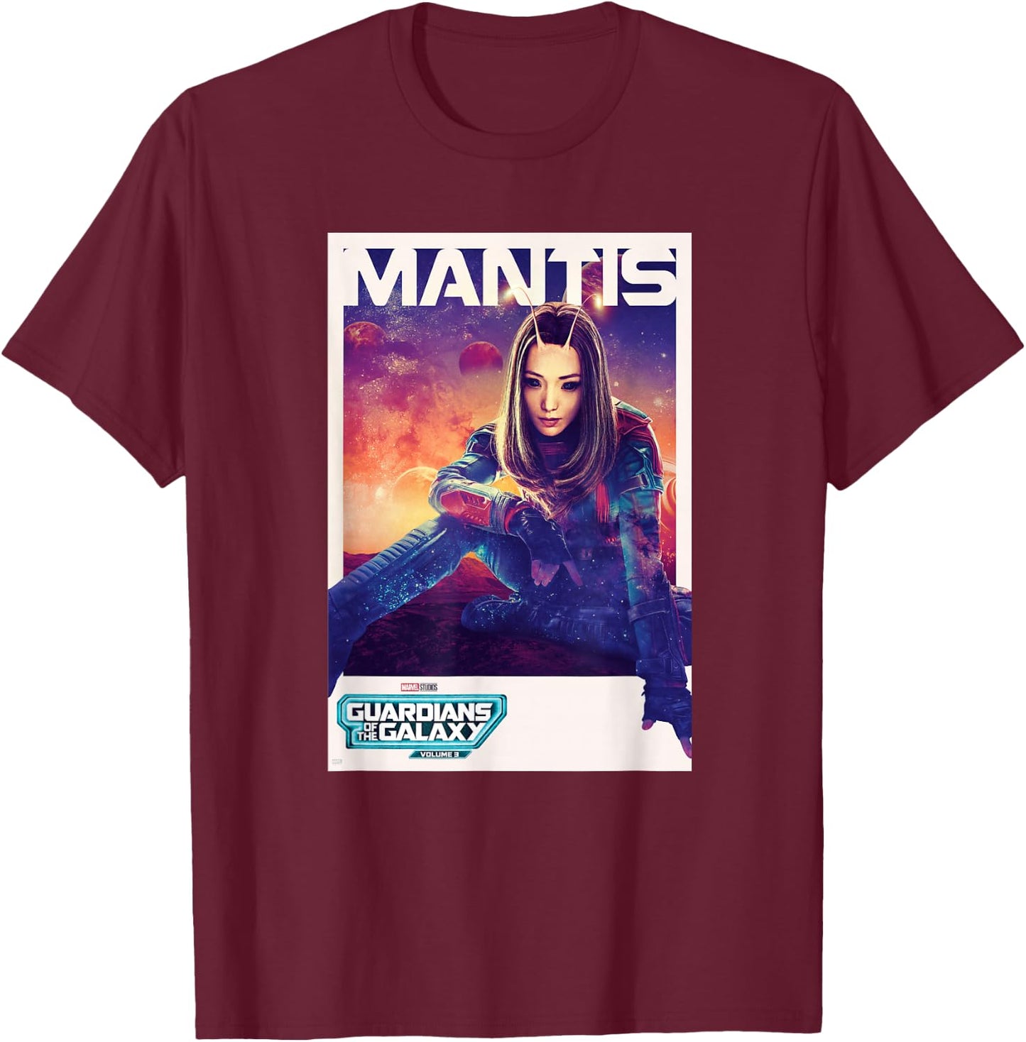 Marvel Guardians of The Galaxy Volume 3 Mantis Poster T-Shirt - T-Shirt | Maroon