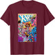 Marvel X-Men Internal Team Conflict All Out Fight Cover T-Shirt - T-Shirt | Maroon