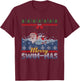 Merry Swim-Mas Santa Claus Swimming Ugly Christmas Sweater T-Shirt - T-Shirt | Maroon