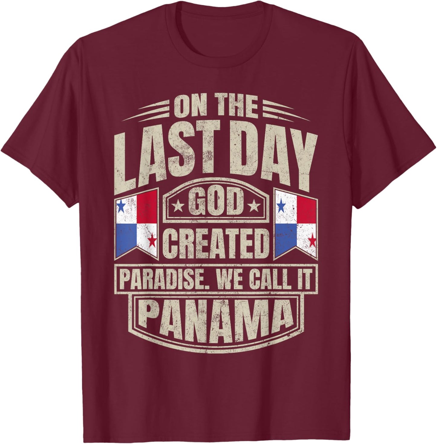 Panamanian Men & Women Panama T-Shirt - T-Shirt | Maroon