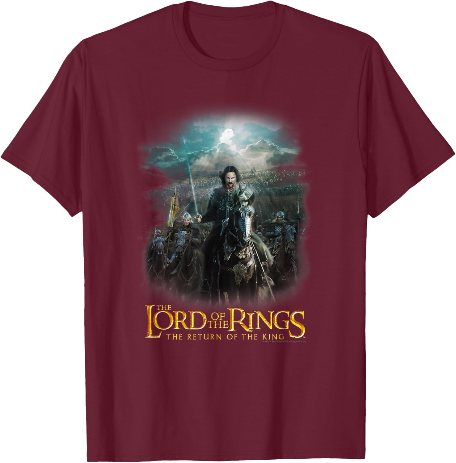 The Lord of the Rings The Return Of The King Epic Poster T-Shirt - T-Shirt | Maroon