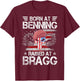 82nd Airborne Division Born At Ft Benning Raised Fort Bragg T-Shirt - T-Shirt | Maroon