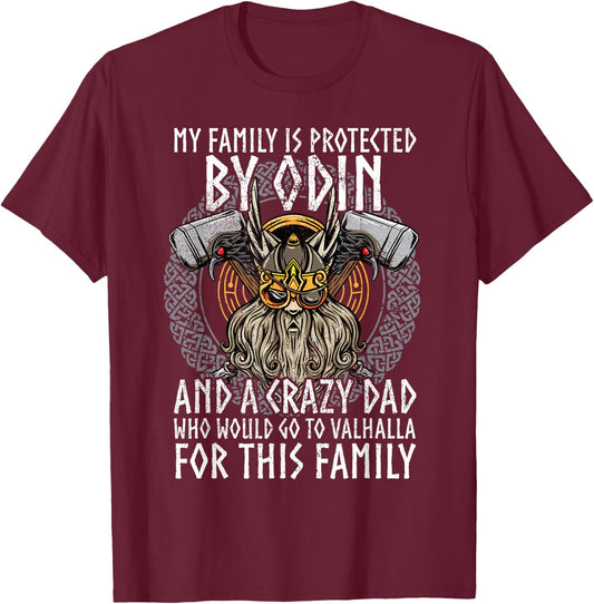 Viking Norse Mythology Husband Viking Dad T-Shirt - T-Shirt | Maroon