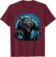 Retro Style Werewolf T-Shirt - T-Shirt | Maroon