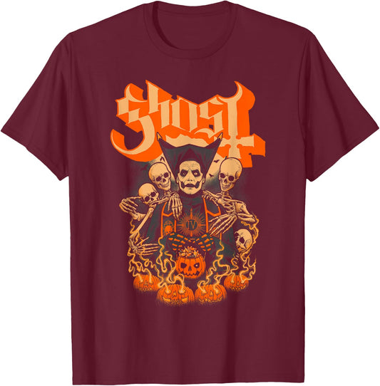 Ghost - Great Pumpkin Halloween T-Shirt - T-Shirt | Maroon