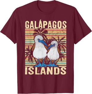 Galapagos Island Ecuador Blue Footed Booby Seabird T-Shirt - T-Shirt | Maroon