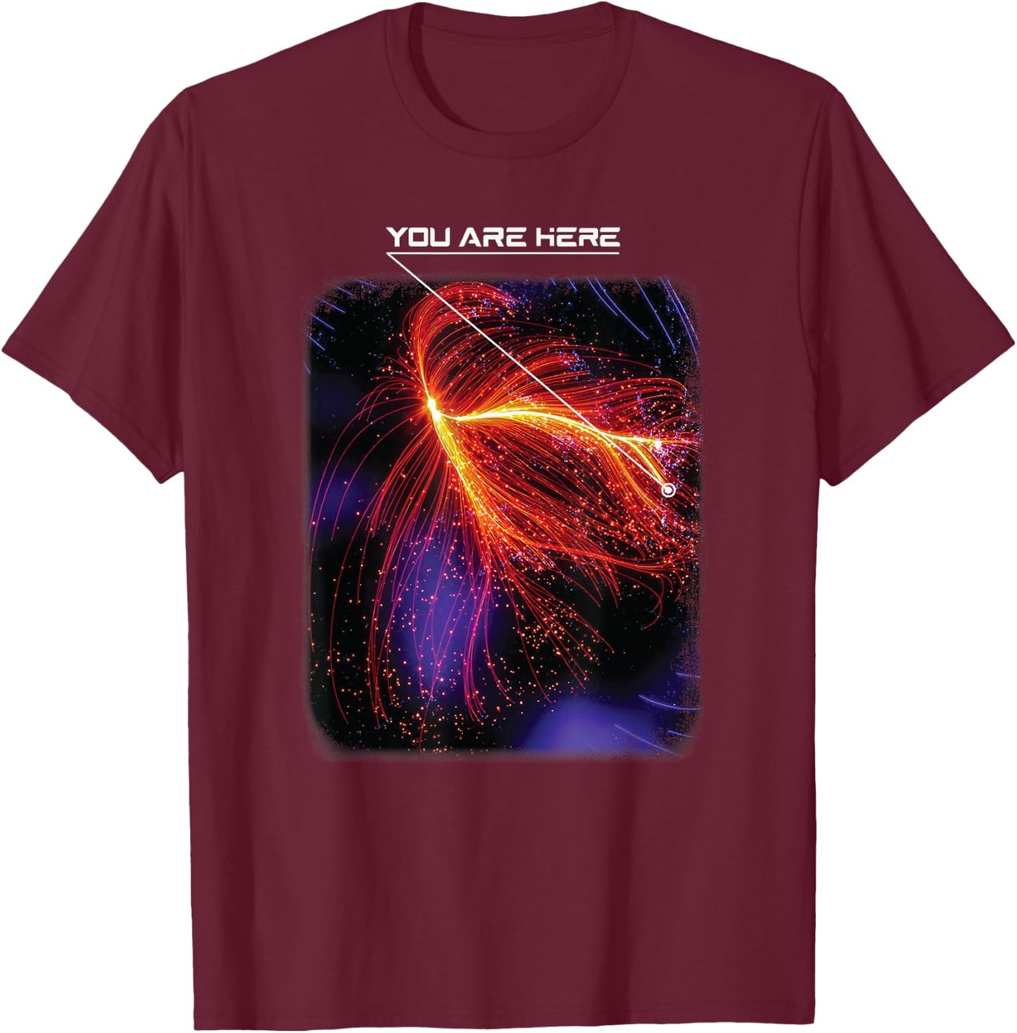 You Are Here Astronomy Laniakea Supercluster Our Galaxy T-Shirt - T-Shirt | Maroon