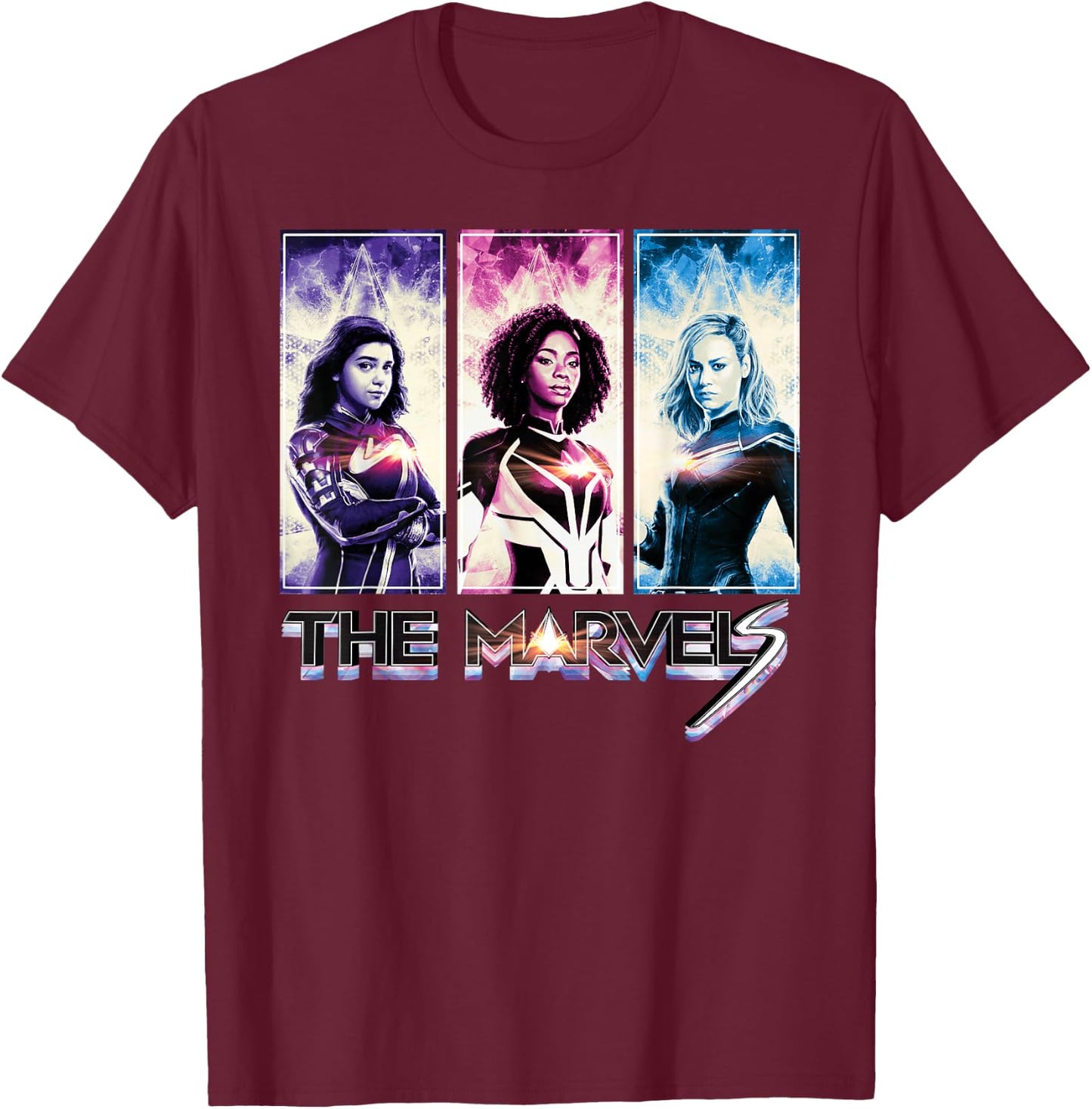 Marvel Studios The Marvels Ms. Marvel Photon Captain Marvel T-Shirt - T-Shirt | Maroon