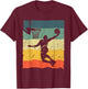 Cool Basketball Art Women Vintage Basketball Player Small T-Shirt - T-Shirt | Maroon