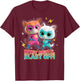 Disney Junior SuperKitties Ginny and Bitsy Boots Blast Off! Small T-Shirt - T-Shirt | Maroon