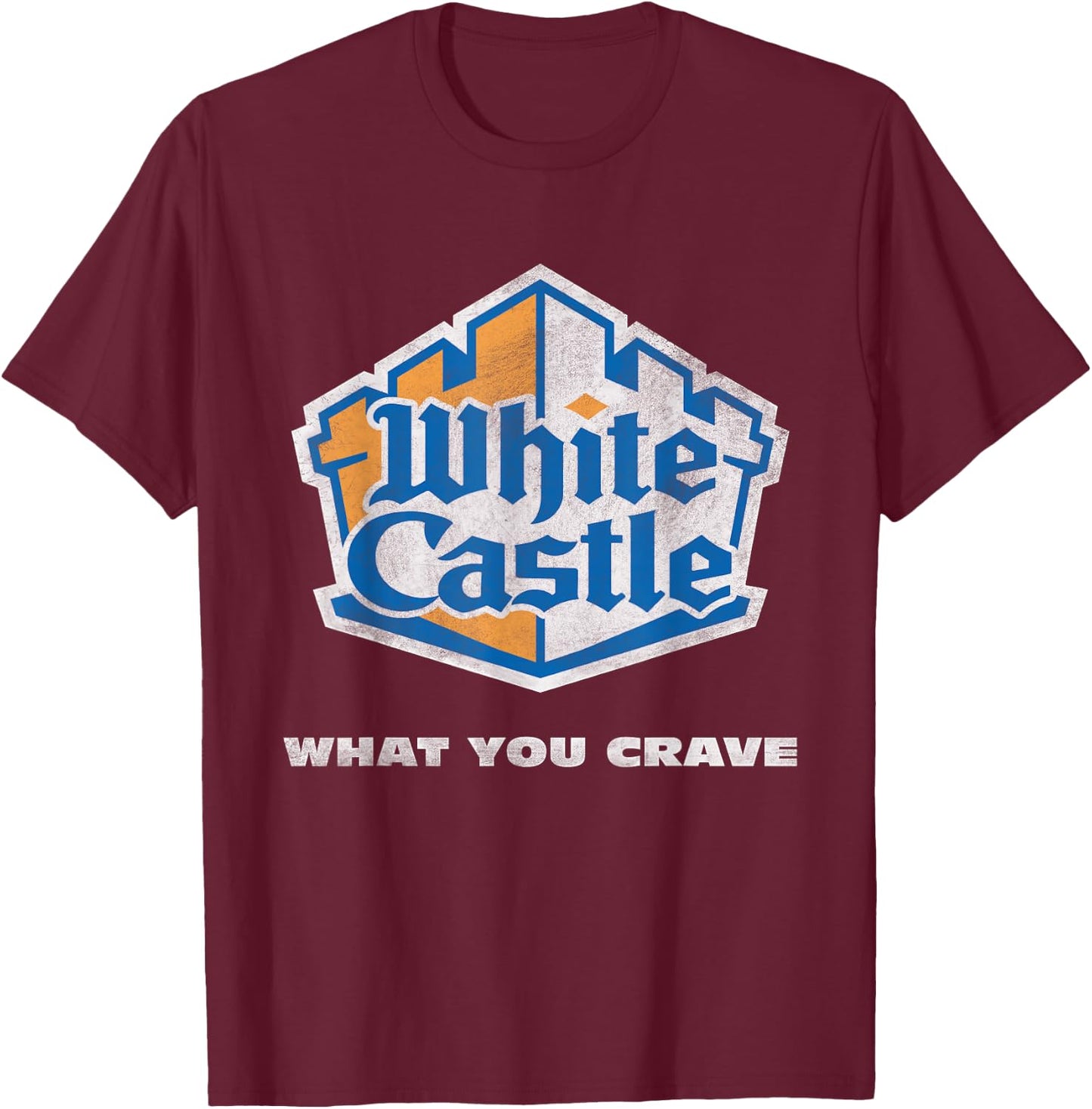 White Castle Distressed Logo T-Shirt - T-Shirt | Maroon
