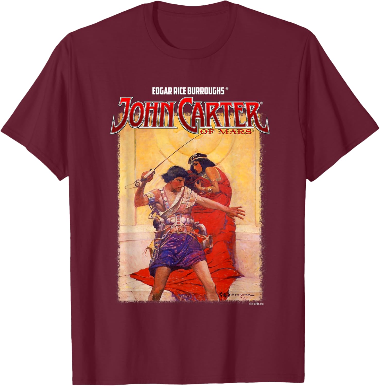 John Carter of Mars T-Shirt - T-Shirt | Maroon