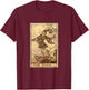 The Cartomancy And Divination Co. Fool Tarot Card Cartomancy Divination - Black, -Adults, Small, Short Sleeve, Classic Fit, Halloween Tarot T-Shirt - T-Shirt | Maroon