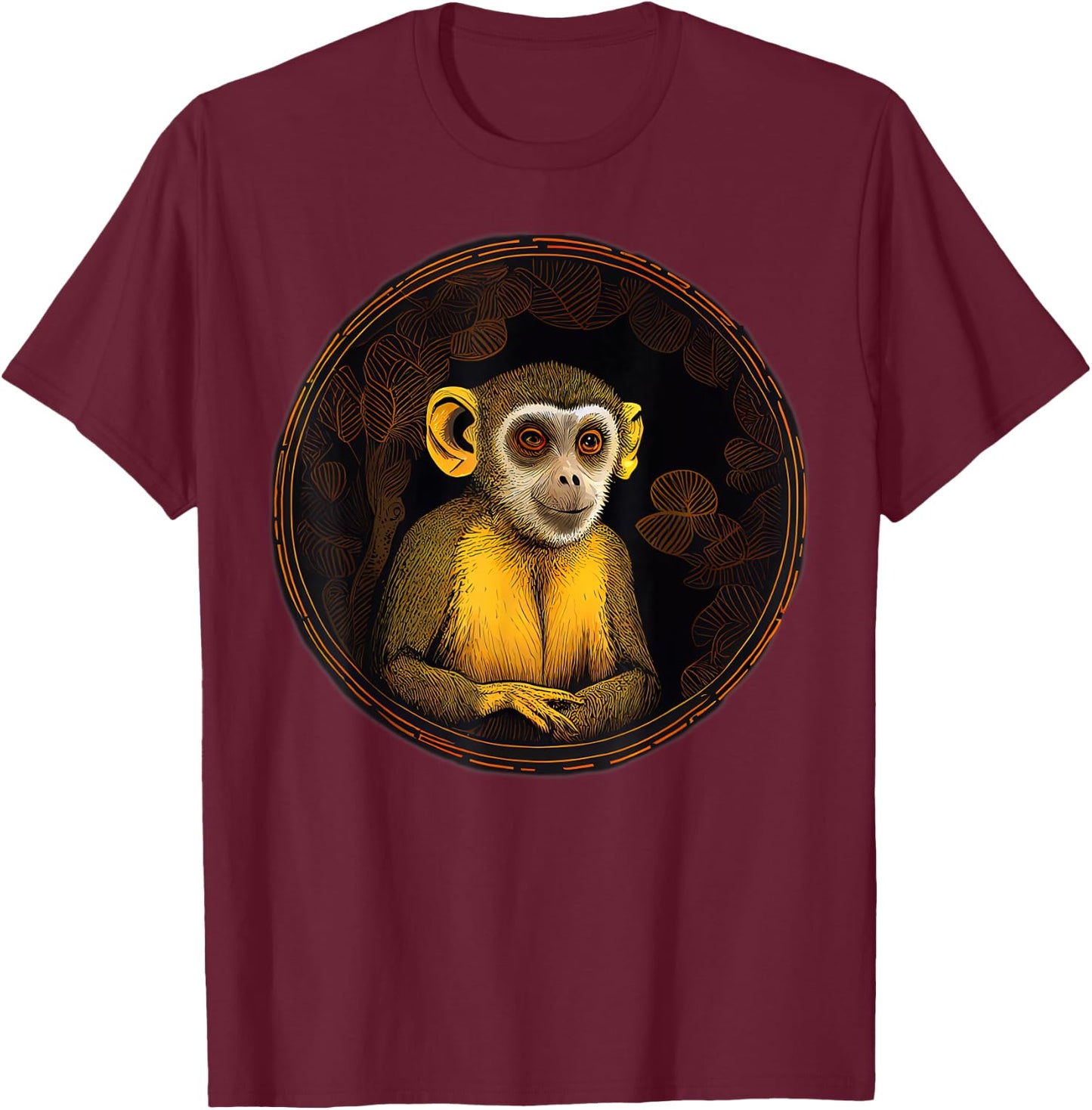 Squirrel Monkey Animal Lover Wildlife Squirrel Monkeys T-Shirt - T-Shirt | Maroon