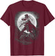 Halloween Skeleton Playing Violin - Rock And Roll Band T-Shirt - T-Shirt | Maroon