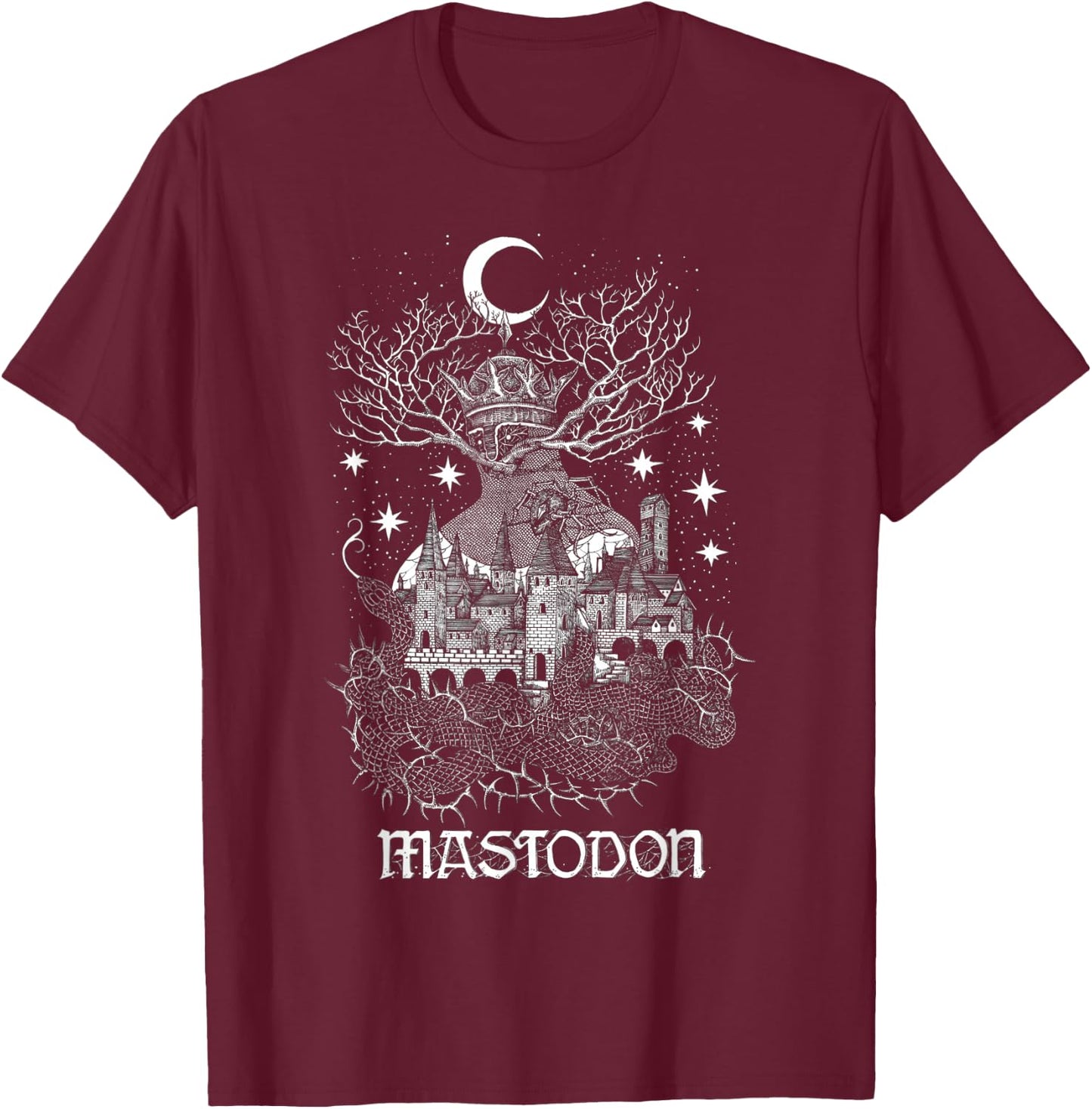 Mastodon Official Mastodon – Quiet Kingdom Black T-Shirt - T-Shirt | Maroon