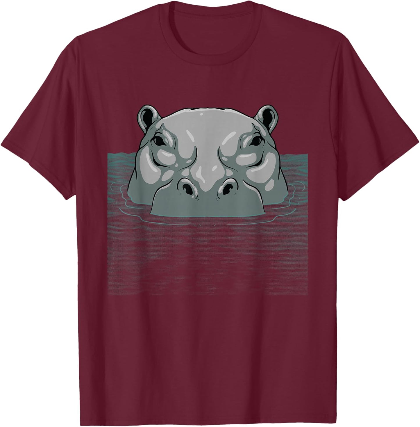 Cool Hippo Women Kids Hippopotamus Lovers Zoo Safari T-Shirt - T-Shirt | Maroon