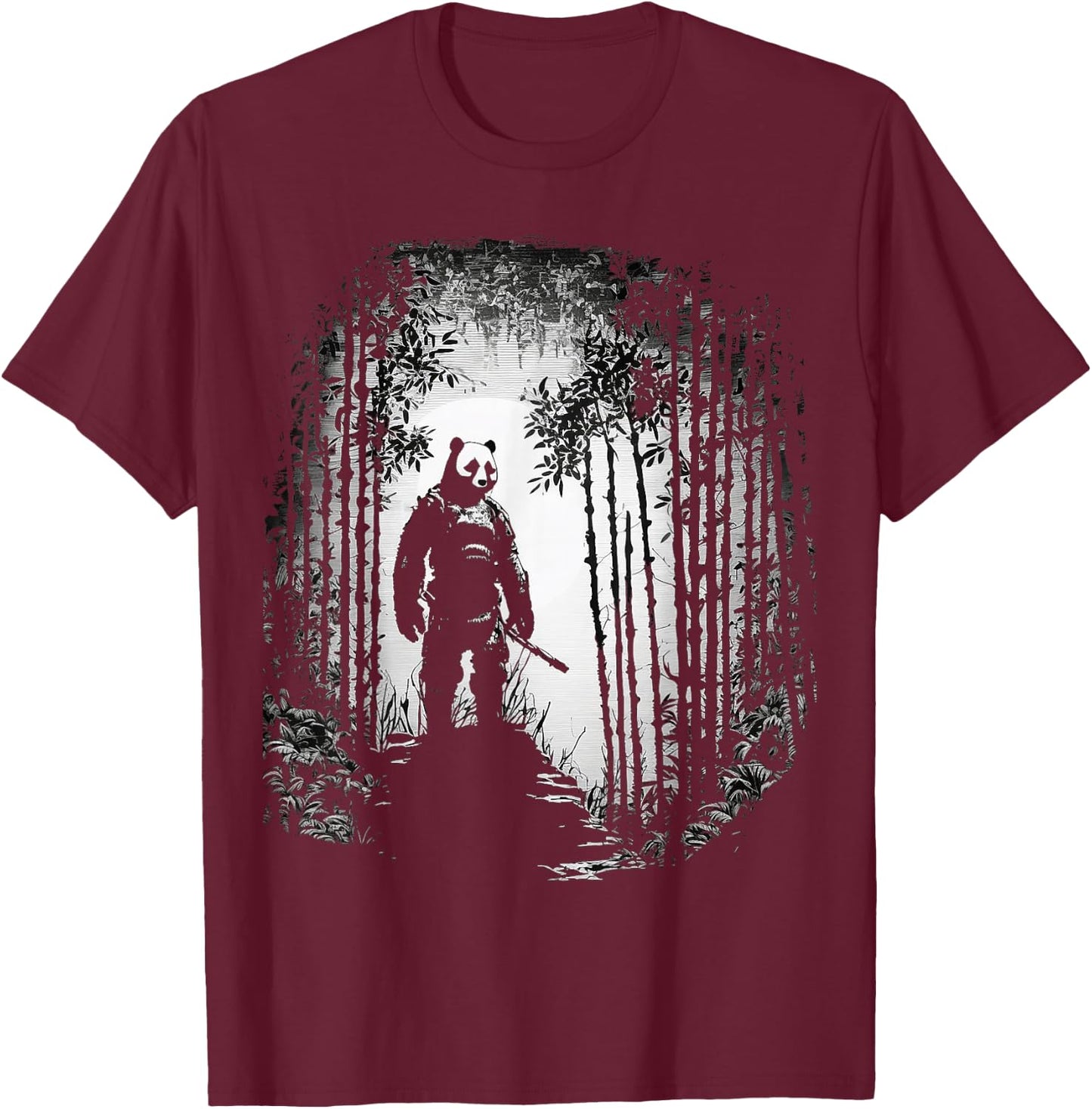 Panda Bear Animal Art Panda T-Shirt - T-Shirt | Maroon