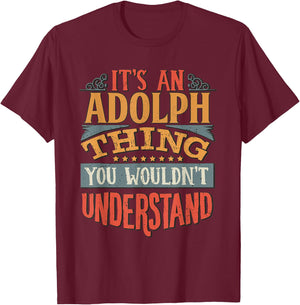Adolph Name T-Shirt - T-Shirt | Maroon