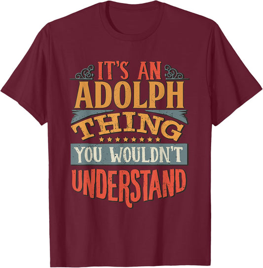 Adolph Name T-Shirt - T-Shirt | Maroon