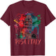 Italy Landmark Pisa Tower Tuscany Leaning Tower of Pisa T-Shirt - T-Shirt | Maroon