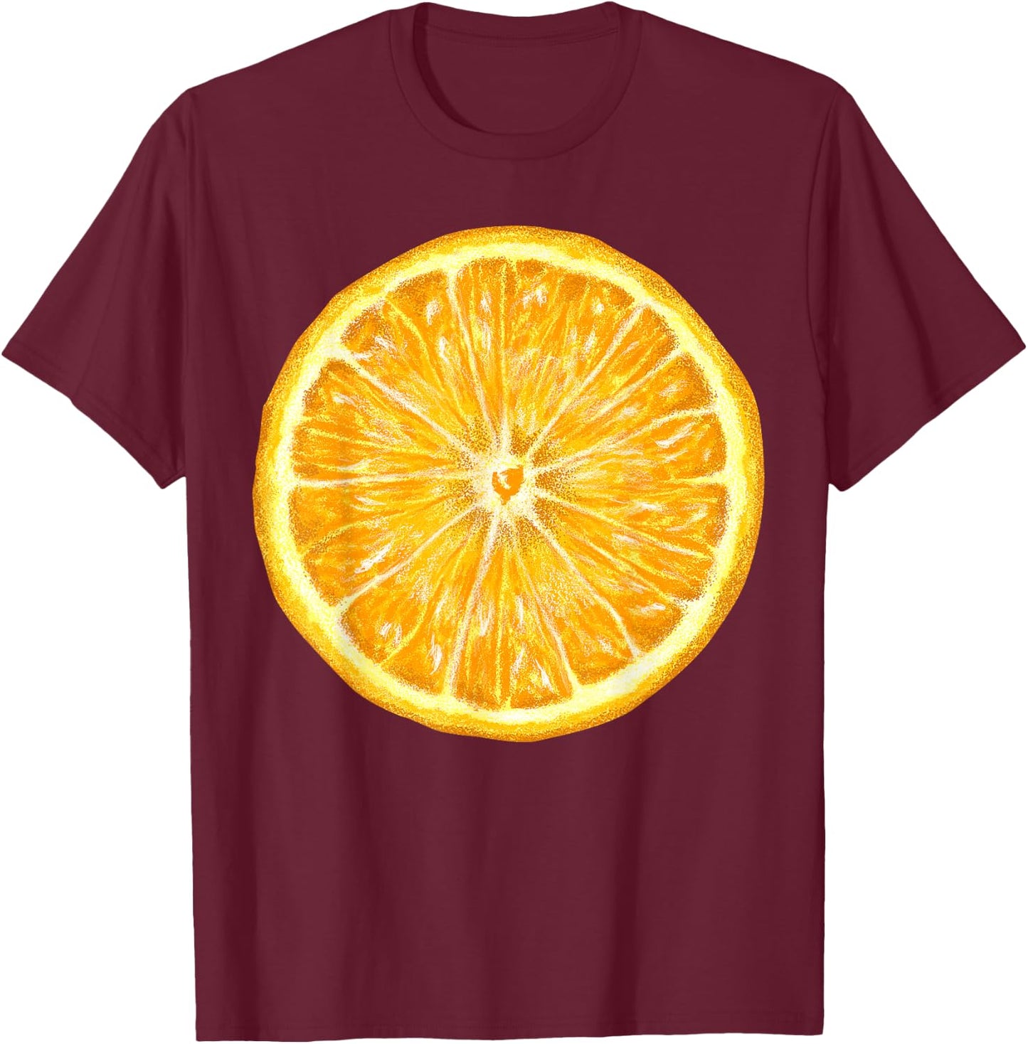 Awesome Juicy Fruit Orange Sliced Costume Outfit Themed T-Shirt - T-Shirt | Maroon