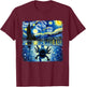 Graphic Axolotls Starry Night Outfit Van Gogh Axolotl Animal T-Shirt - T-Shirt | Maroon
