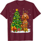 Irish Setter Dog Lover Xmas Lighting Irish Setter Christmas T-Shirt - T-Shirt | Maroon