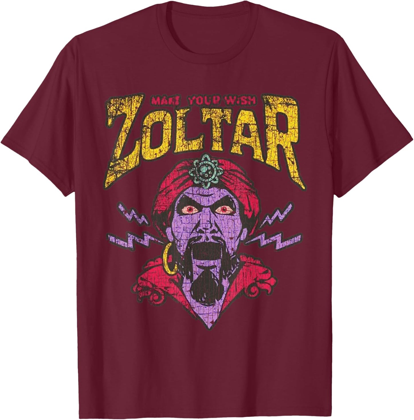 Zoltar Make Your Wish Fortune Teller Card Fairground Amuseme T-Shirt - T-Shirt | Maroon