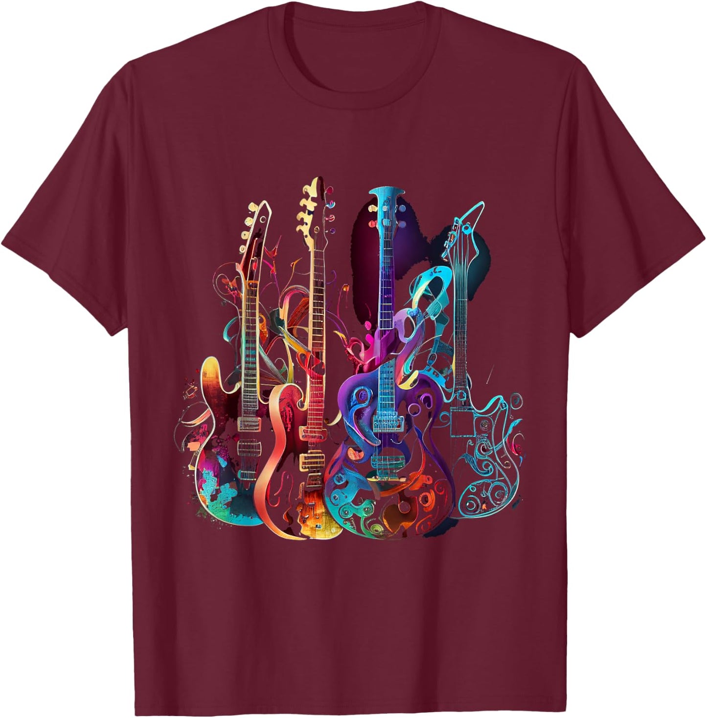 Guitars musician guitarist T-Shirt - T-Shirt | Maroon