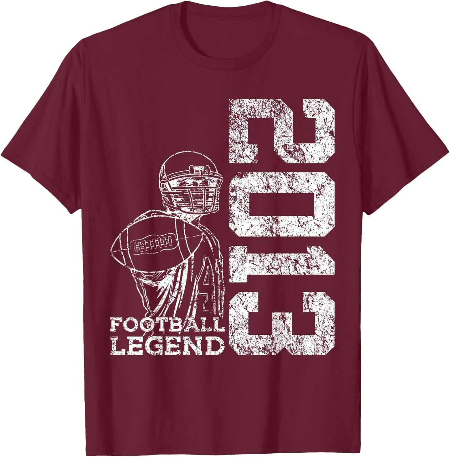 13 Years Football Legend 2013 13th Birthday T-Shirt - T-Shirt | Maroon