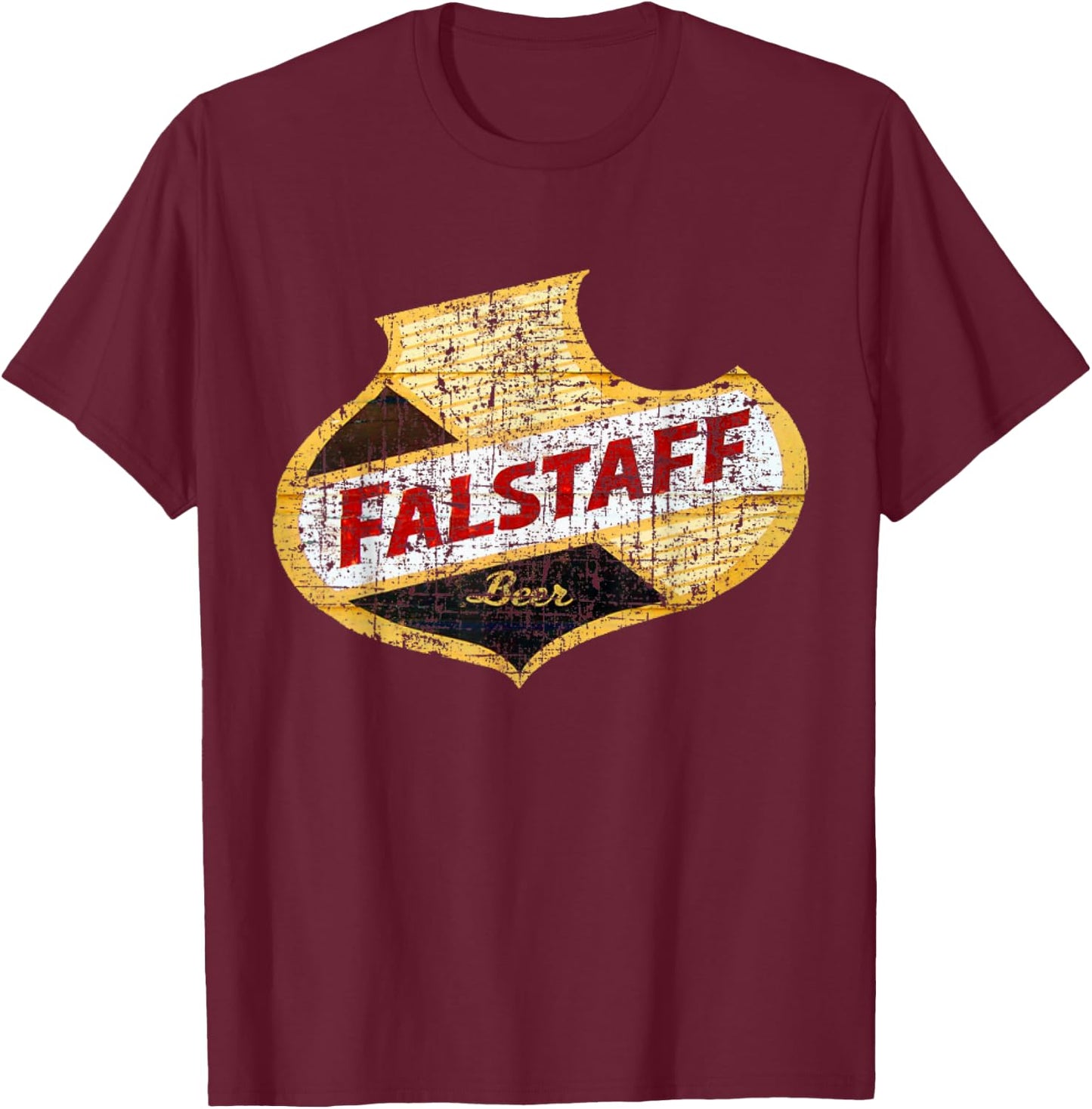 Falstaff Beer T-Shirt - T-Shirt | Maroon