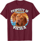Vizsla Retro Property Of T-Shirt - T-Shirt | Maroon