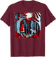 Paper Cut Craft Paper Illustration Little Red a Riding Hood T-Shirt - T-Shirt | Maroon